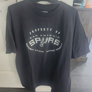 NBA Black Spurs Short Sleeve Tee